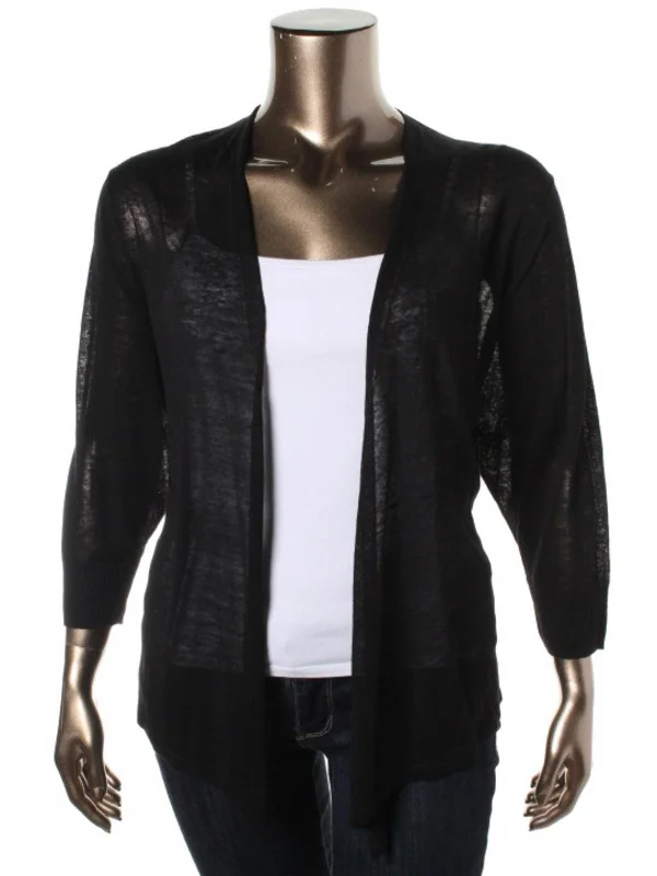 Womens Linen Open Front Cardigan Sweater Anti-Pilling Anti-Shrink Durable