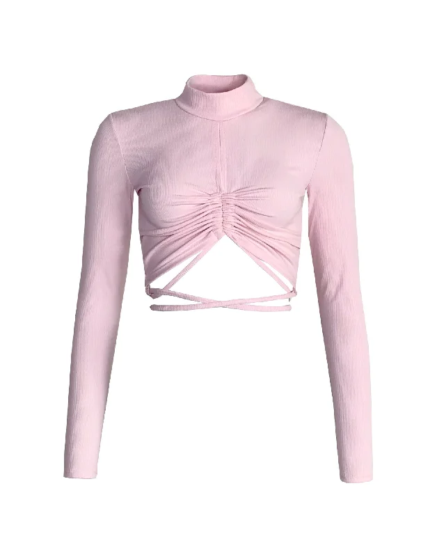 Blair Crop Top Blush Pink Rayon Fabric Velvet Fabric Corduroy Fabric